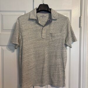 Vineyard Vines Light Heather Gray Polo with Chest Pocket
